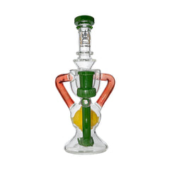 (SOLD BY CARTON) CALIBEAR US color Slitted Perc dab rig recycler with encased opal