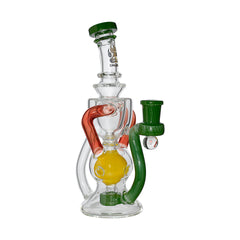 (SOLD BY CARTON) CALIBEAR US color Slitted Perc dab rig recycler with encased opal