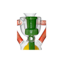 (SOLD BY CARTON) CALIBEAR US color Slitted Perc dab rig recycler with encased opal