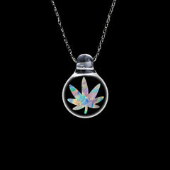 Glass necklaces made of opal in various popular shapes