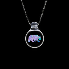 Glass necklaces made of opal in various popular shapes