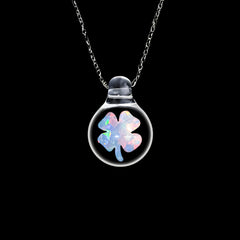 Glass necklaces made of opal in various popular shapes