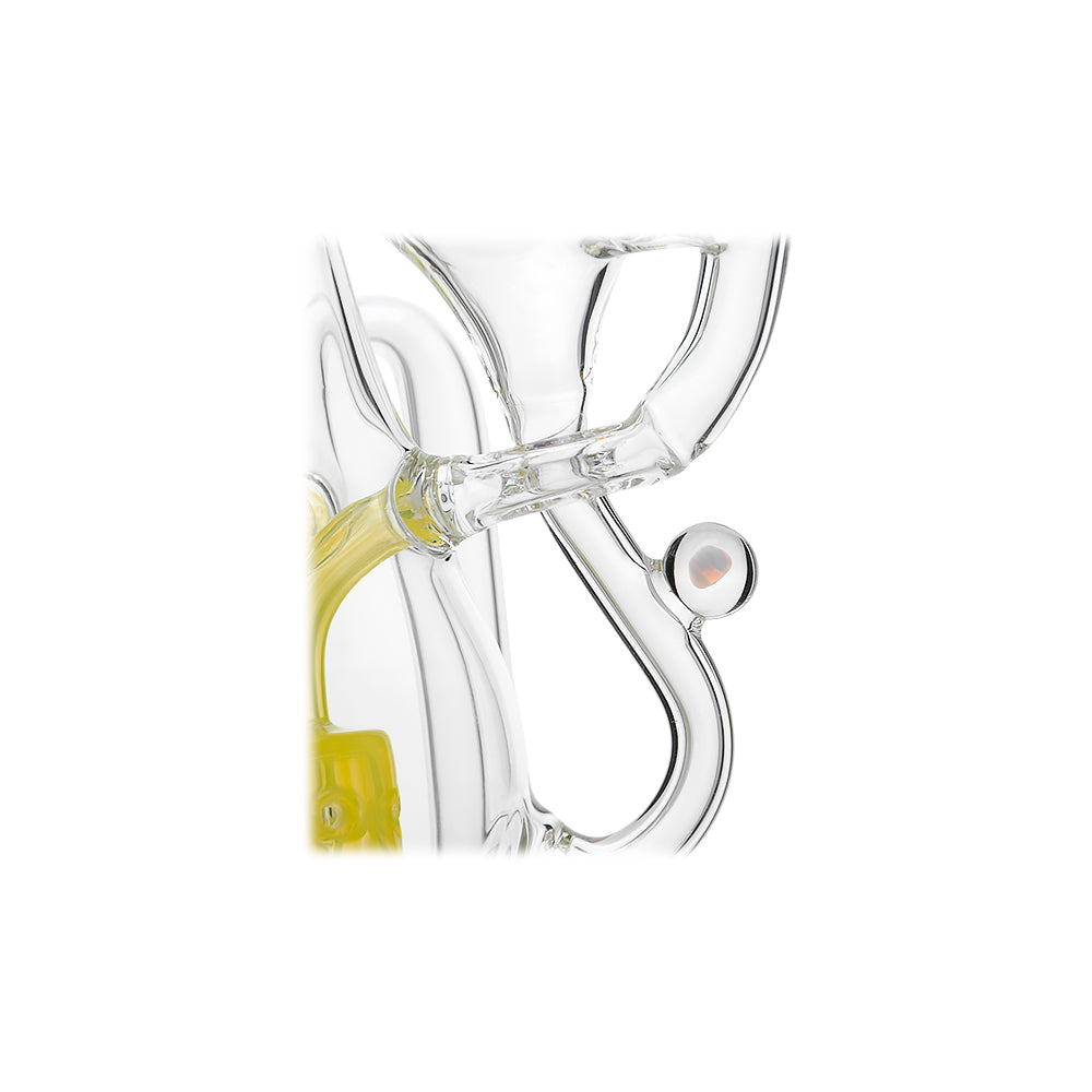 US COLOR Glass Puffco Peak Attachment Recycler with Encased Opal