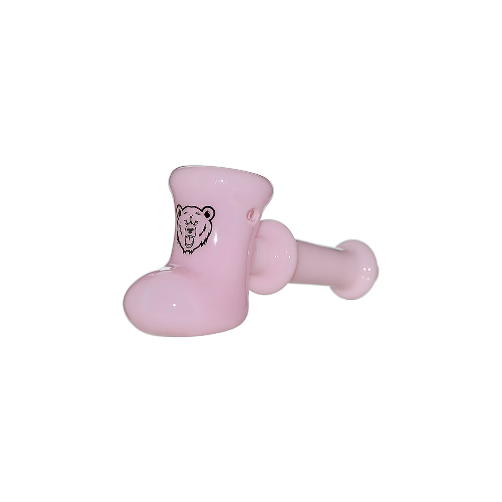 HAND-BLOWN GLASS BOOT SPOON PIPE