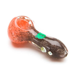 DUAL-TONE GLASS SPOON PIPE WITH MARBLE FEET