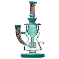 CURVY TORUS Glass Dab rigs with Wigwag Colors | CALIFORNIA WAREHOUSE