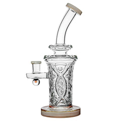Creative US color thick glass dab rig with wall perc and encased opal