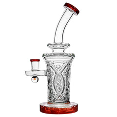 Creative US color thick glass dab rig with wall perc and encased opal