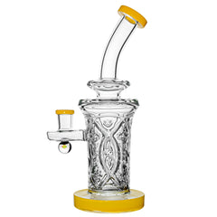 Creative US color thick glass dab rig with wall perc and encased opal