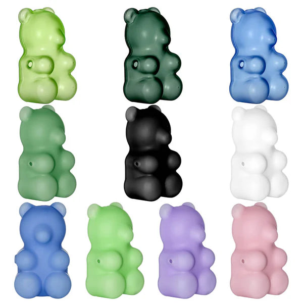 GB Sandblasted Bear Design hand pipe  | California Warehouse