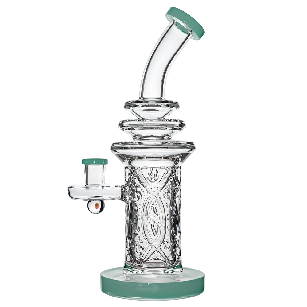 New US Colored Thick Glass Dab Rigs with WALL perc and encased opal