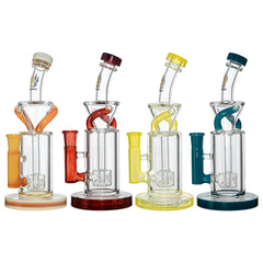 New Design of Glass Dab Rigs Recycler with US Colors