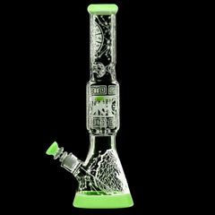 Calibear Sandblasted Glass Beaker Smoking Bong set with Gift Box
