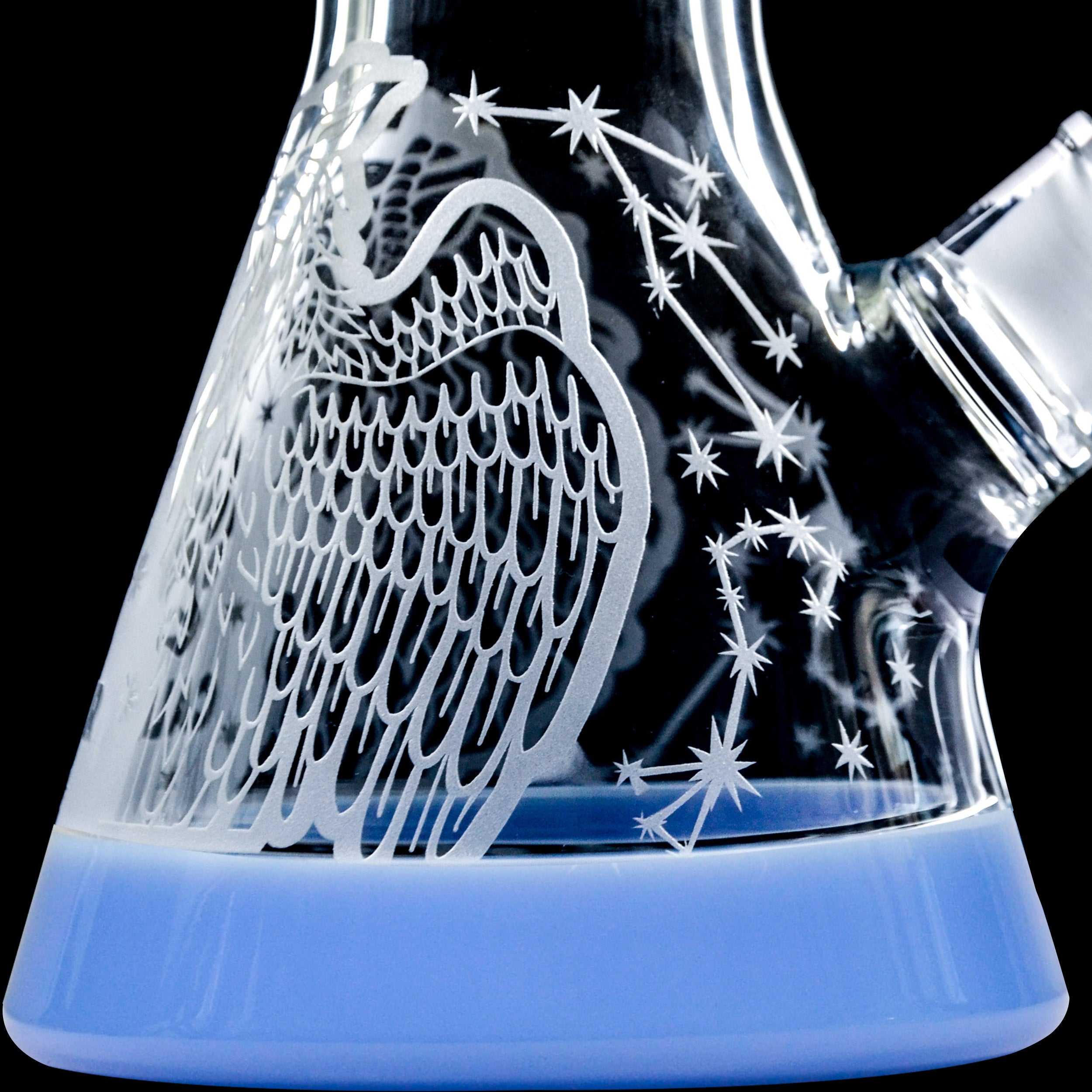 Calibear Sandblasted Glass Beaker Smoking Bong set with Gift Box