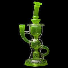 Calibear Dual-Tone Recycler Glass Dab Rig with Advanced Perc