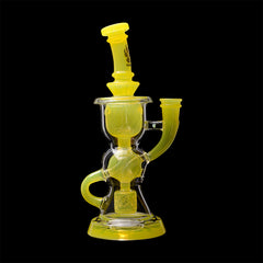 Calibear Dual-Tone Recycler Glass Dab Rig with Advanced Perc