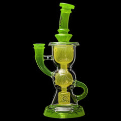 Calibear Dual-Tone Recycler Glass Dab Rig with Advanced Perc
