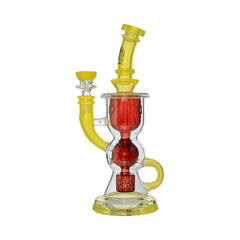 Calibear Dual-Tone Recycler Glass Dab Rig with Advanced Perc