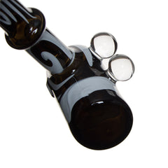 Black & White Hammer Style Glass Bubbler with Marble Accents