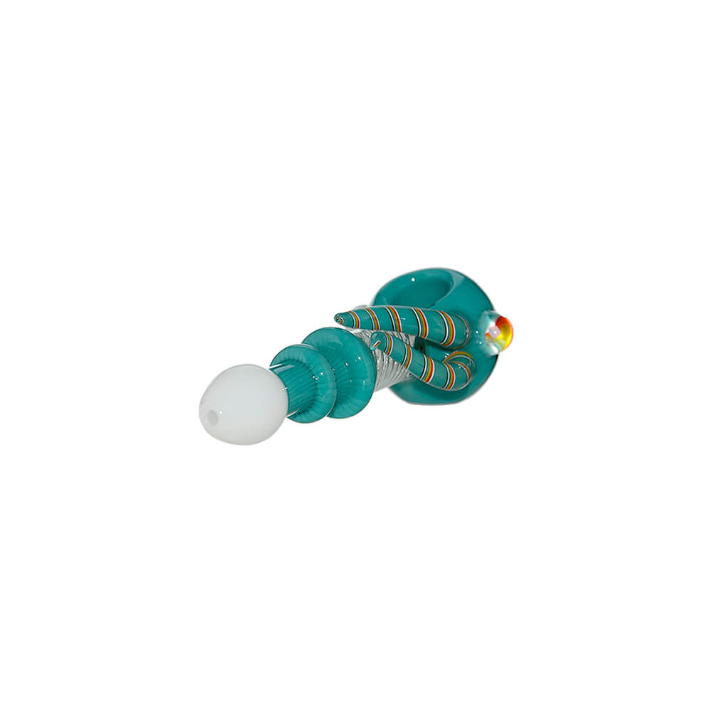 COLORFUL FISH SHAPED GLASS HAND PIPE