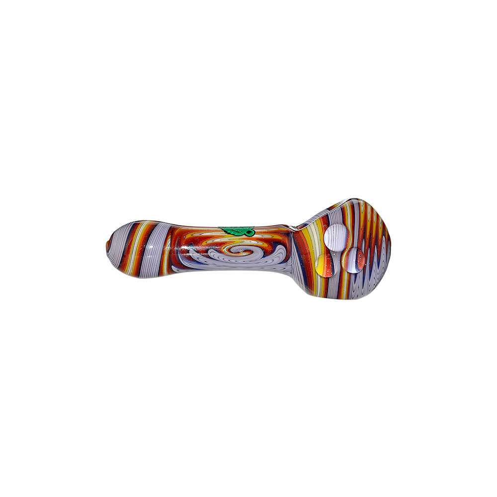 EXTENDED WIGWAG SPOON PIPE WITH BEAR EMBLEM