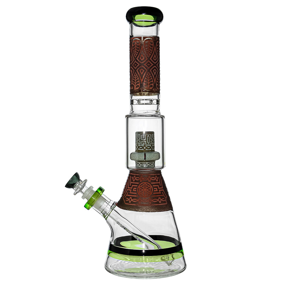 Calibear Deep-sandblasted glass bong set with gift box