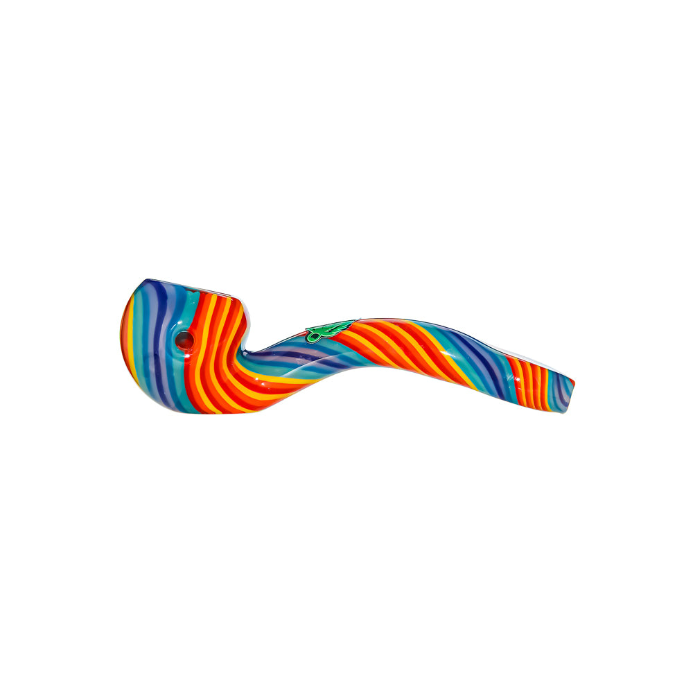 GB HAND-BLOWN WIGWAG SPOON PIPE