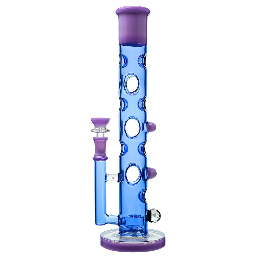 Calibear 14inch glass water pipe with FOL perc and facet opal