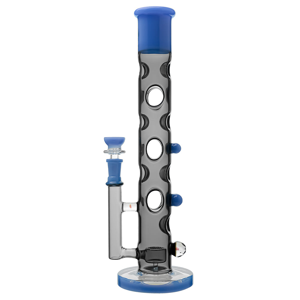 Calibear 14inch glass water pipe with FOL perc and facet opal