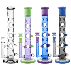 Calibear 14inch glass water pipe with FOL perc and facet opal