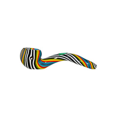 GB HAND-BLOWN WIGWAG SPOON PIPE