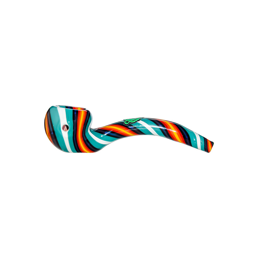 GB HAND-BLOWN WIGWAG SPOON PIPE