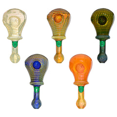 SPECKLED HEAD SPOON PIPE WITH SLIM HANDLE