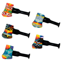 COLORFUL STARBURST AXE GLASS PIPE