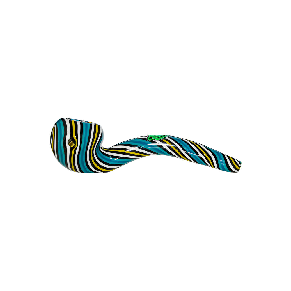 GB HAND-BLOWN WIGWAG SPOON PIPE