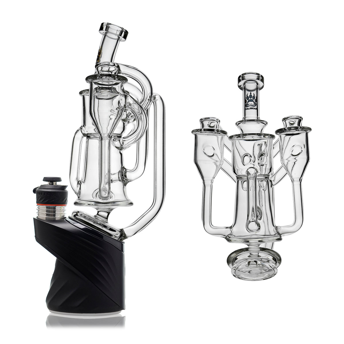 Dual Chamber Recycler Glass Attachment for Puffco Peak OG & Pro