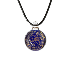 CALIBEAR HANDCRAFTED FLOWER OF LIFE GLASS PENDANT NECKLACE | US WAREHOUSE (Copy)