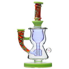 CURVY TORUS Glass Dab rigs with Wigwag Colors | CALIFORNIA WAREHOUSE