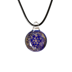 CALIBEAR HANDCRAFTED FLOWER OF LIFE GLASS PENDANT NECKLACE | US WAREHOUSE (Copy)