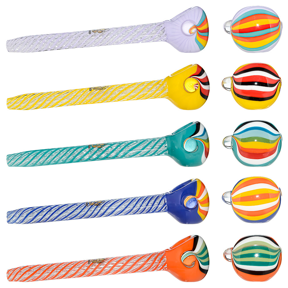 US color wigwag smoking pipe hand pipe