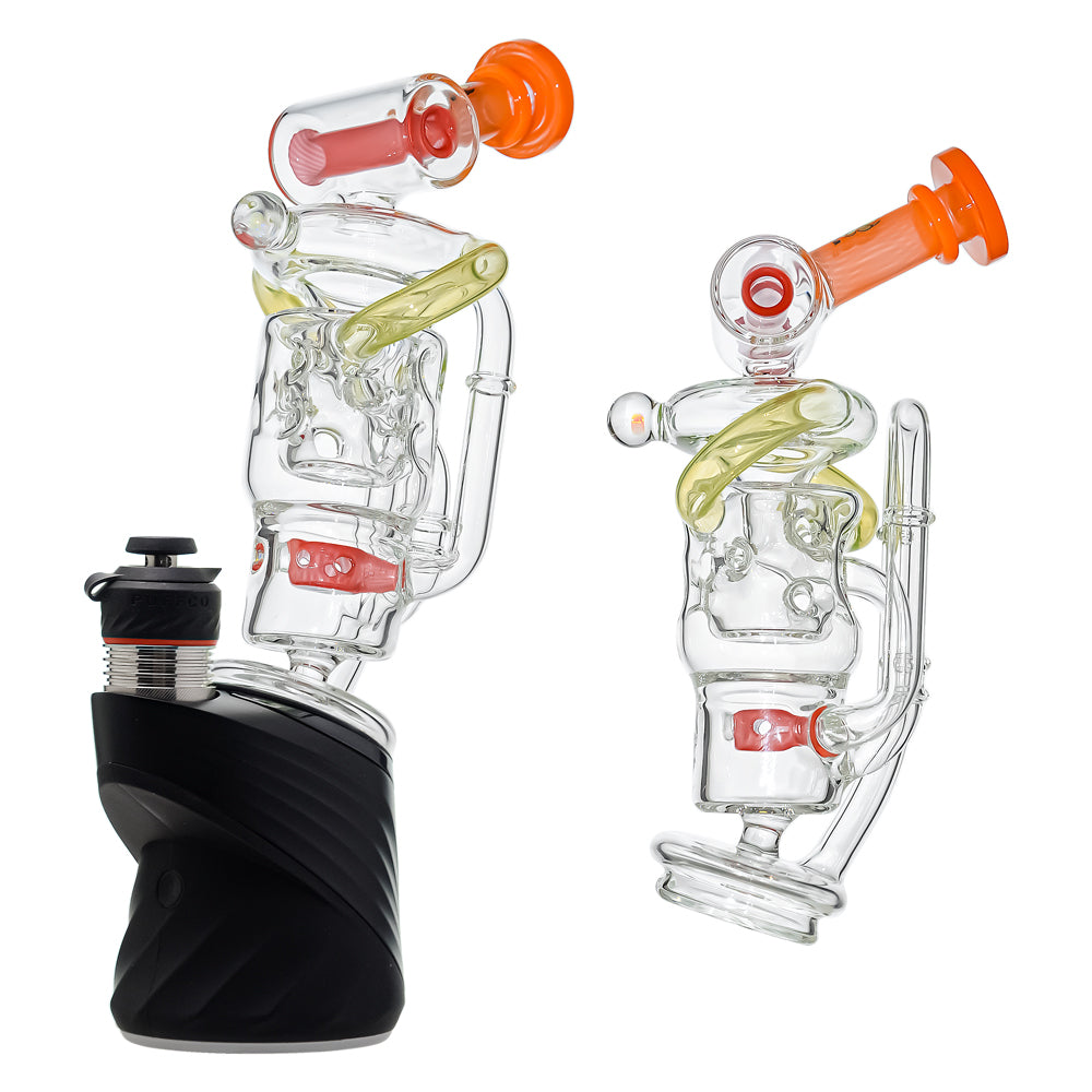 Calibear Premium Swiss Straight Fab Recycler for Puffco Peak OG & PRO Glass Attachment W/Encased Opal