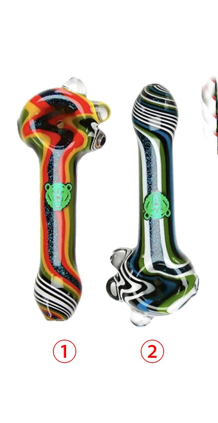 5' Wigwag Glass Spoon Handpipe | California Warehouse (SOLD BY CARTON)